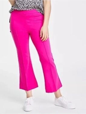 Bright Pink 34th women’s ponte kick flare ankle pants (SKU711)